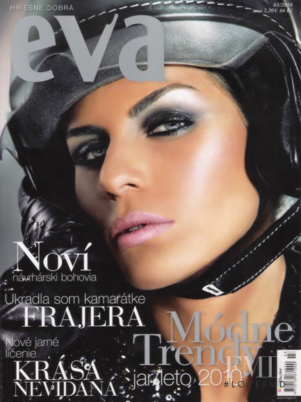 Adriana Novakov featured on the Éva Slovakia cover from March 2010