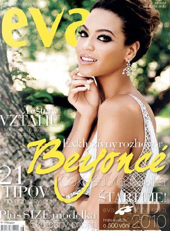 Beyoncé Knowles featured on the Éva Slovakia cover from August 2010