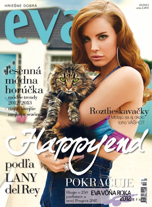 Lana del Rey featured on the Éva Slovakia cover from October 2012