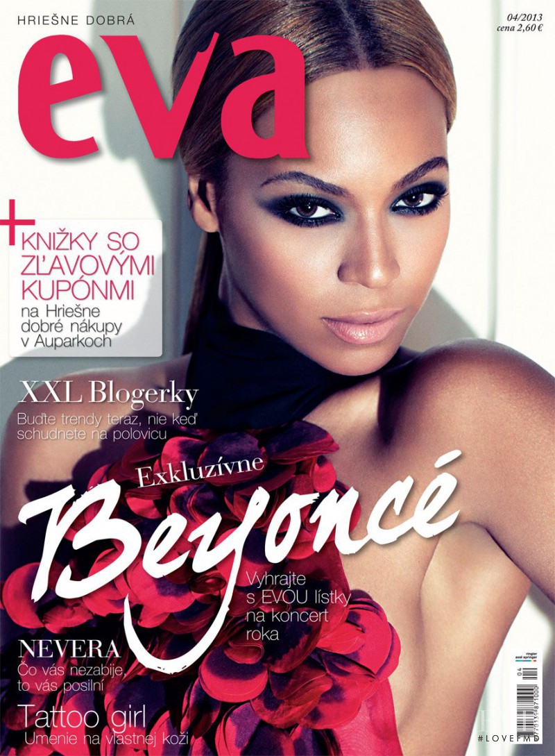 Beyoncé Knowles featured on the Éva Slovakia cover from April 2013
