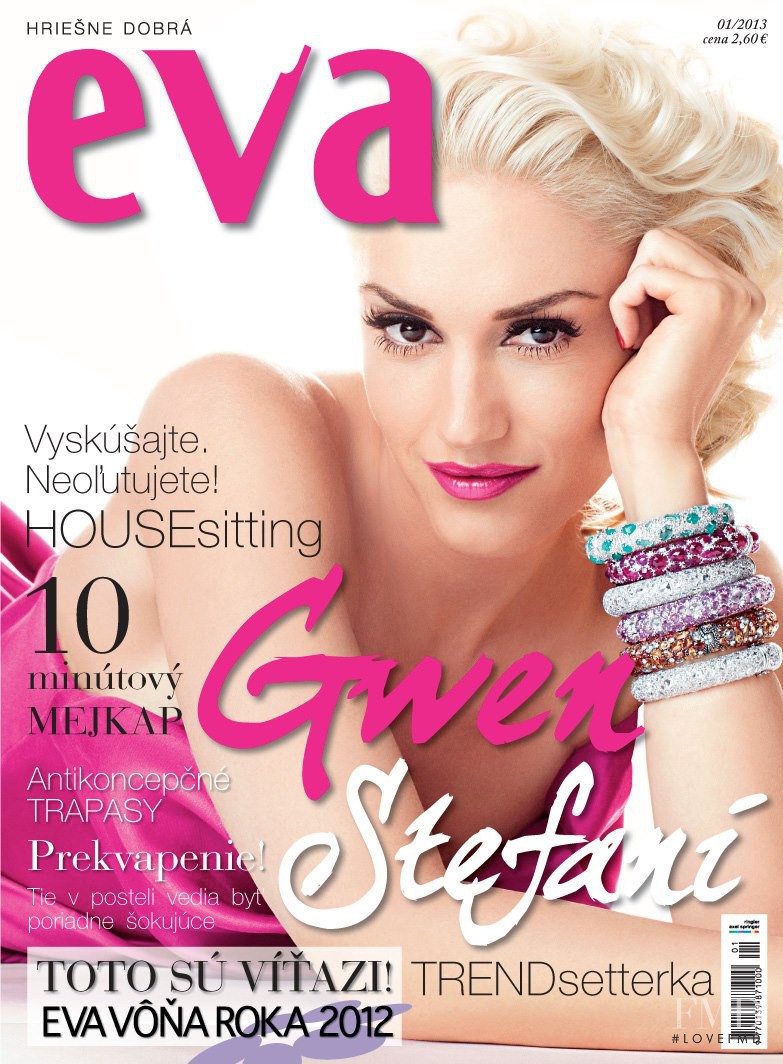 Gwen Stefani featured on the Éva Slovakia cover from January 2013
