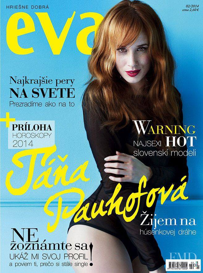 Tana Pauhofova featured on the Éva Slovakia cover from February 2014