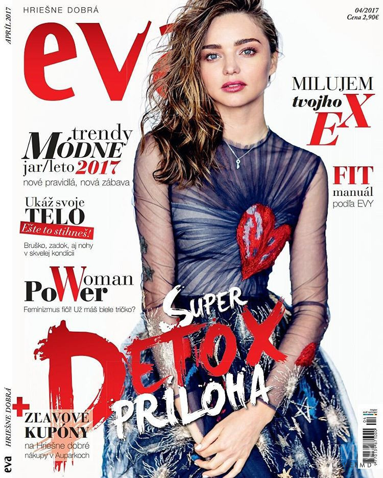 Miranda Kerr featured on the Éva Slovakia cover from April 2017