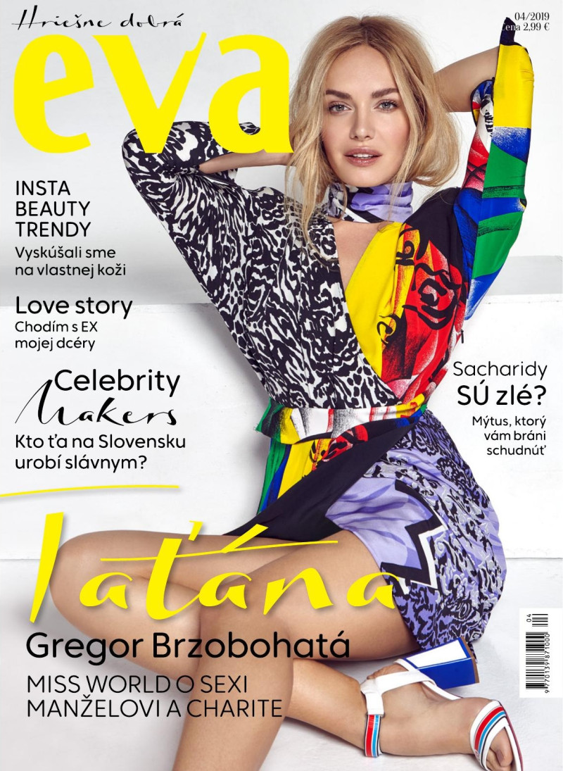 Tatana Kucharova featured on the Éva Slovakia cover from April 2019