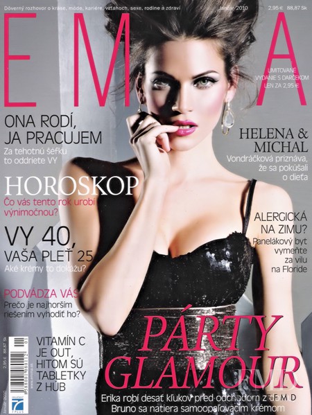 Andrea Veresova featured on the EMMA Slovakia cover from January 2010