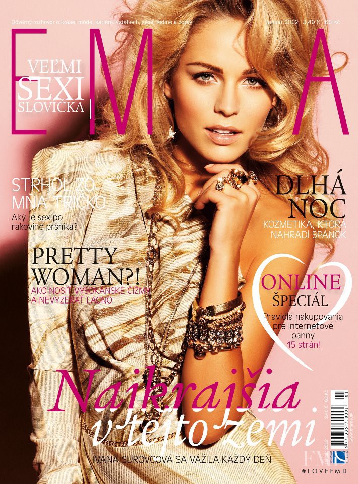 Ivana Surovcová featured on the EMMA Slovakia cover from January 2012