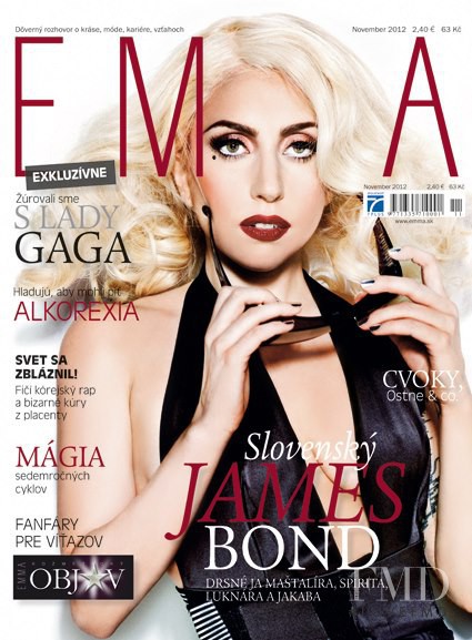 Lady Gaga featured on the EMMA Slovakia cover from November 2012
