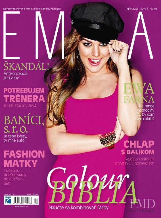 Ewa Farna featured on the EMMA Slovakia cover from April 2013