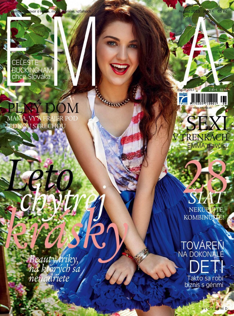 Celeste Buckingham featured on the EMMA Slovakia cover from August 2013