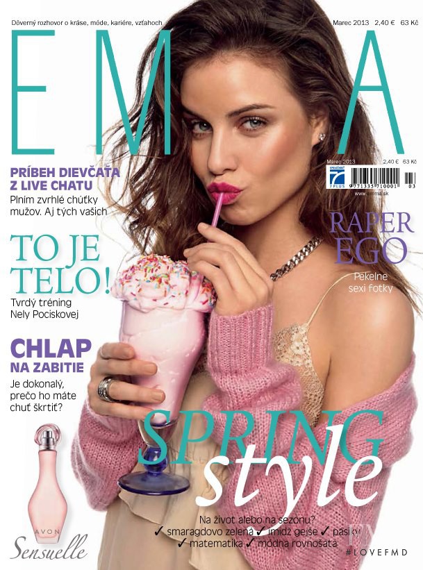 Nela Pocisková featured on the EMMA Slovakia cover from March 2013