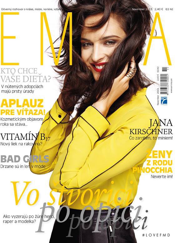 Jana Kirschner featured on the EMMA Slovakia cover from November 2013