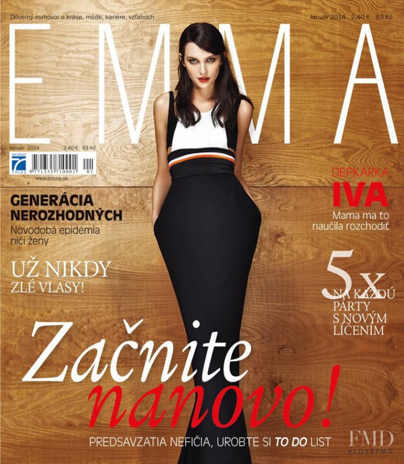 Iva Fruhlingova featured on the EMMA Slovakia cover from January 2014