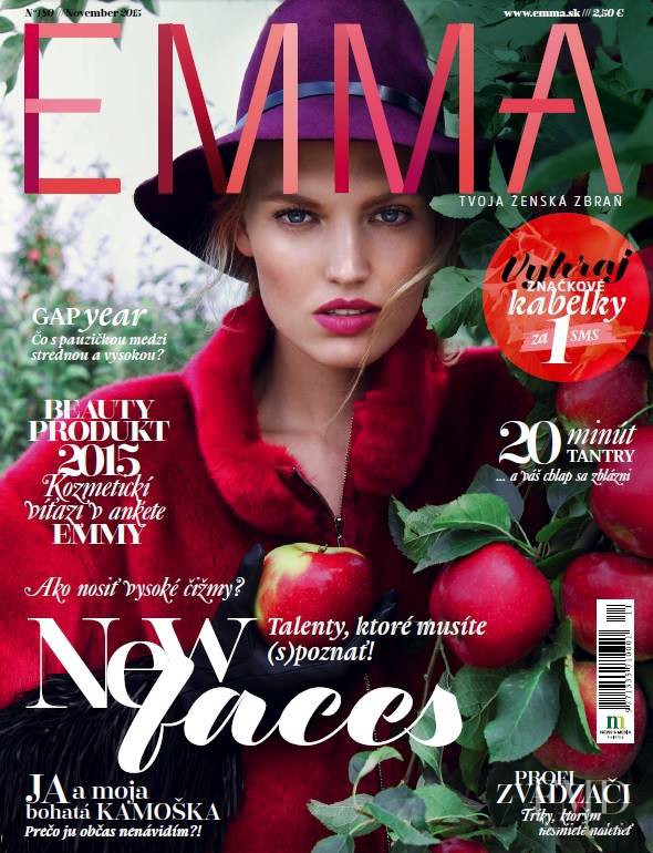 Kristina Krajcirova featured on the EMMA Slovakia cover from November 2015