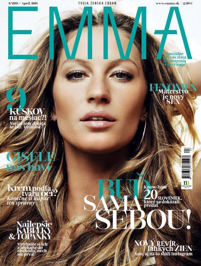 Gisele Bundchen featured on the EMMA Slovakia cover from April 2018