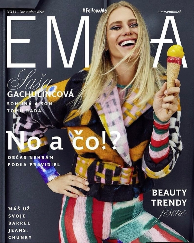 Sasha Gachulincova featured on the EMMA Slovakia cover from November 2024
