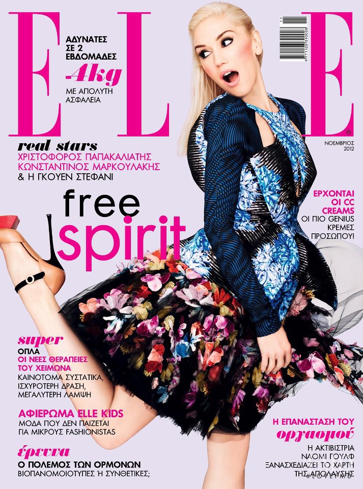 Gwen Stefani featured on the Elle Greece cover from November 2012