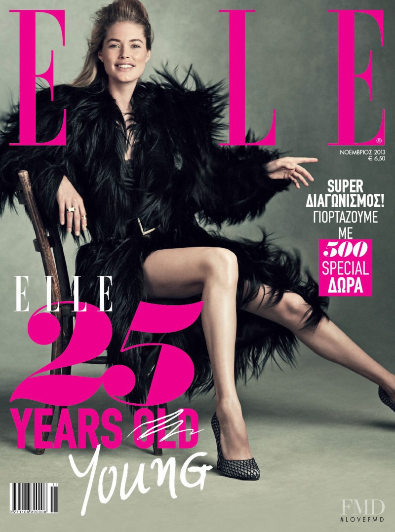 Doutzen Kroes featured on the Elle Greece cover from November 2013