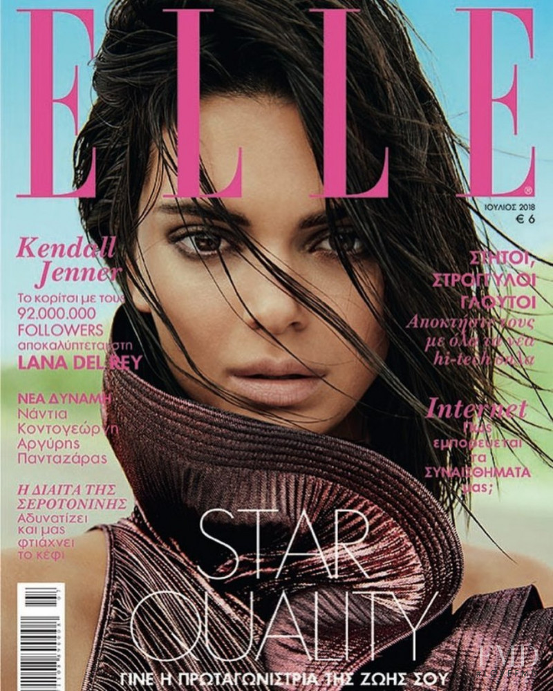 Cover of Elle Greece with Kendall Jenner, July 2018 (ID:50662 ...