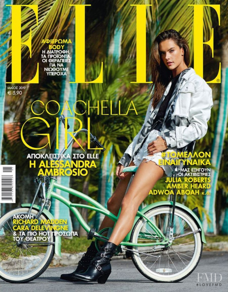 Alessandra Ambrosio featured on the Elle Greece cover from May 2019