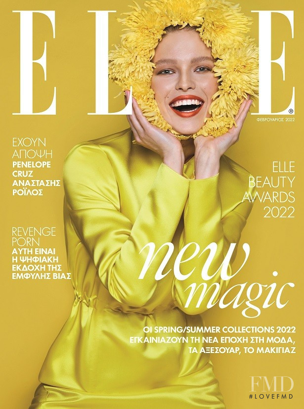 Masha Dobro  featured on the Elle Greece cover from February 2022