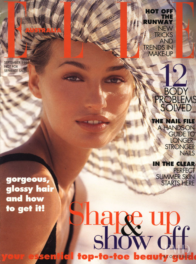 Viola Haqi featured on the Elle Australia cover from September 1996