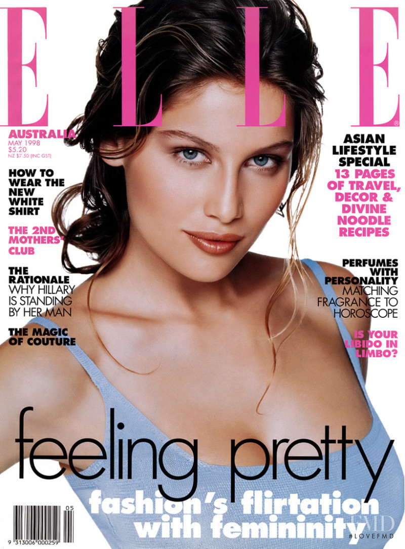 Laetitia Casta featured on the Elle Australia cover from May 1998