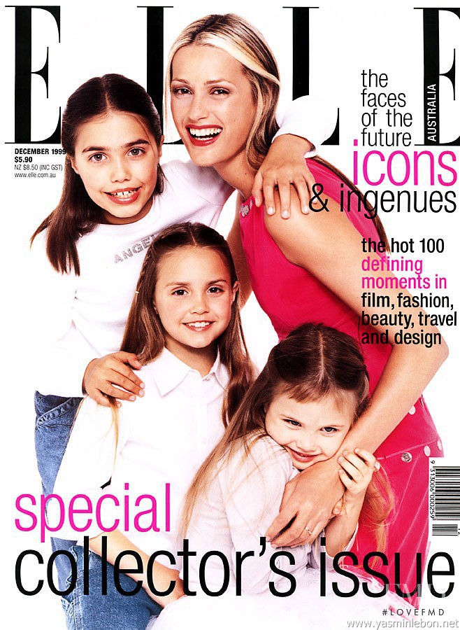 Yasmin Le Bon featured on the Elle Australia cover from December 1999