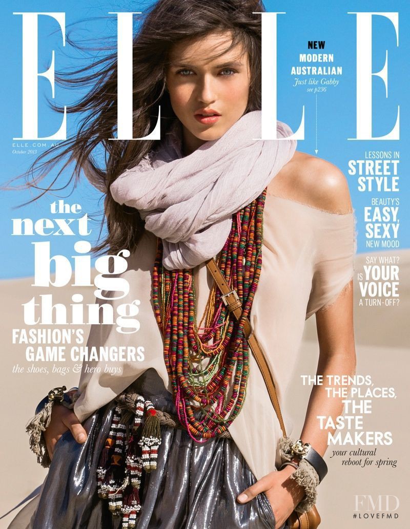 Gabby Westbrook-Patrick featured on the Elle Australia cover from October 2013