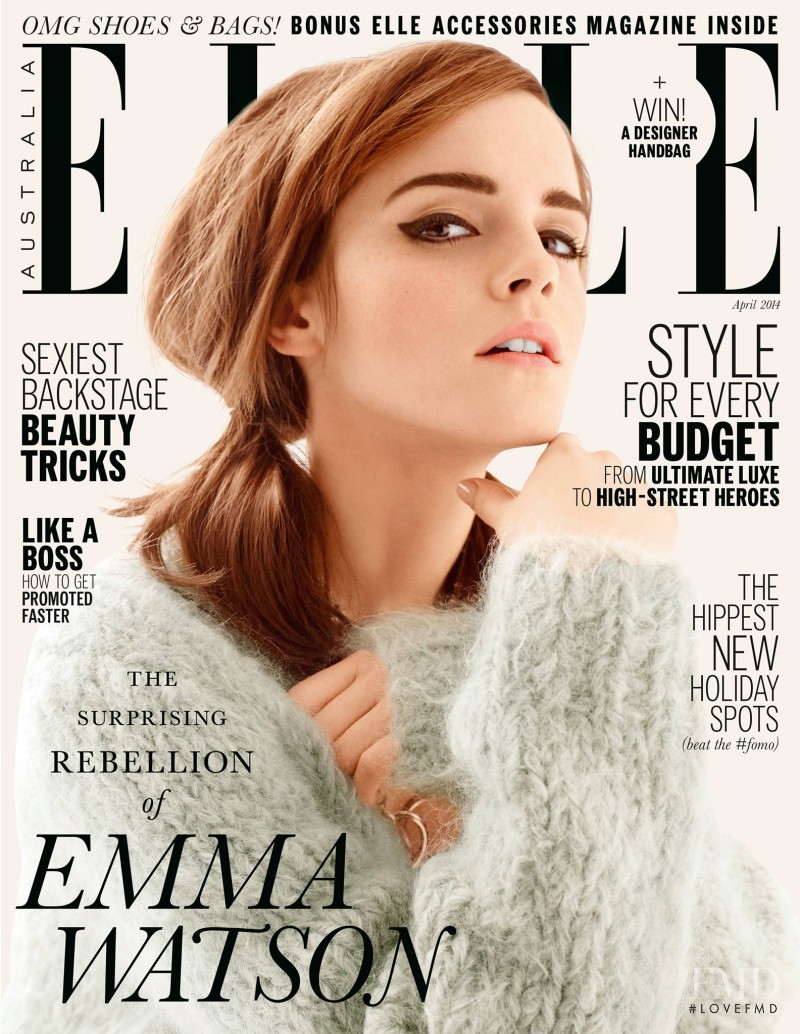 Emma Watson featured on the Elle Australia cover from April 2014