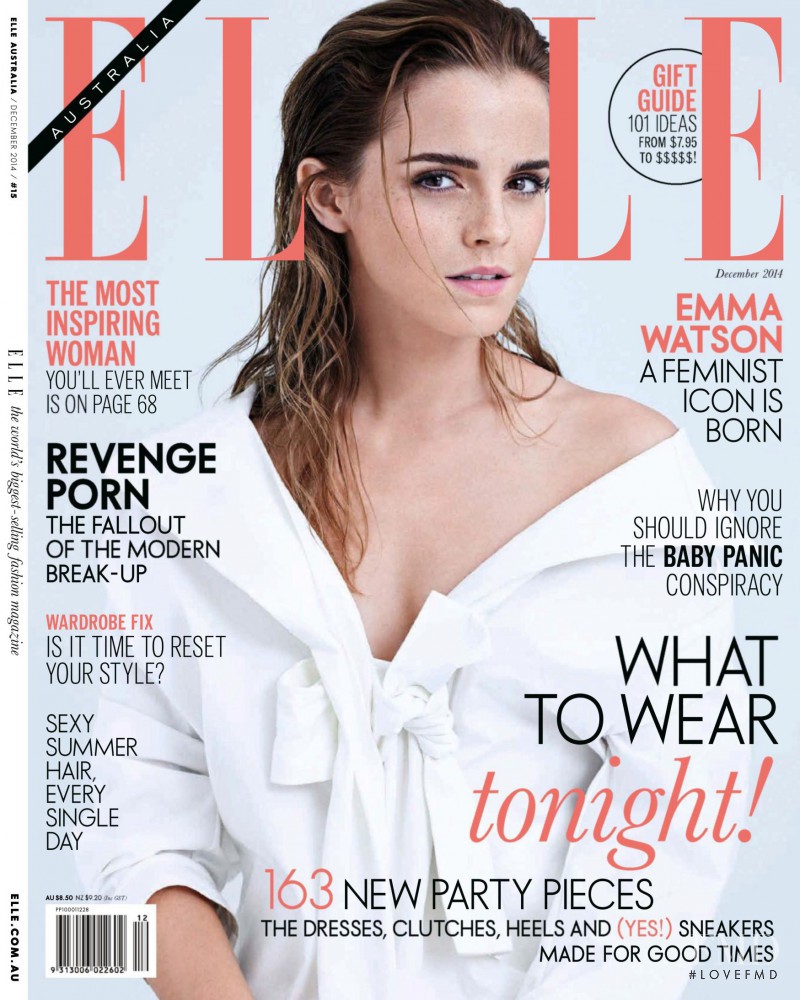Emma Watson featured on the Elle Australia cover from December 2014