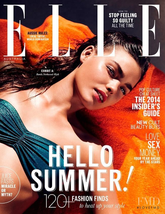 Bambi Northwood-Blyth featured on the Elle Australia cover from January 2014