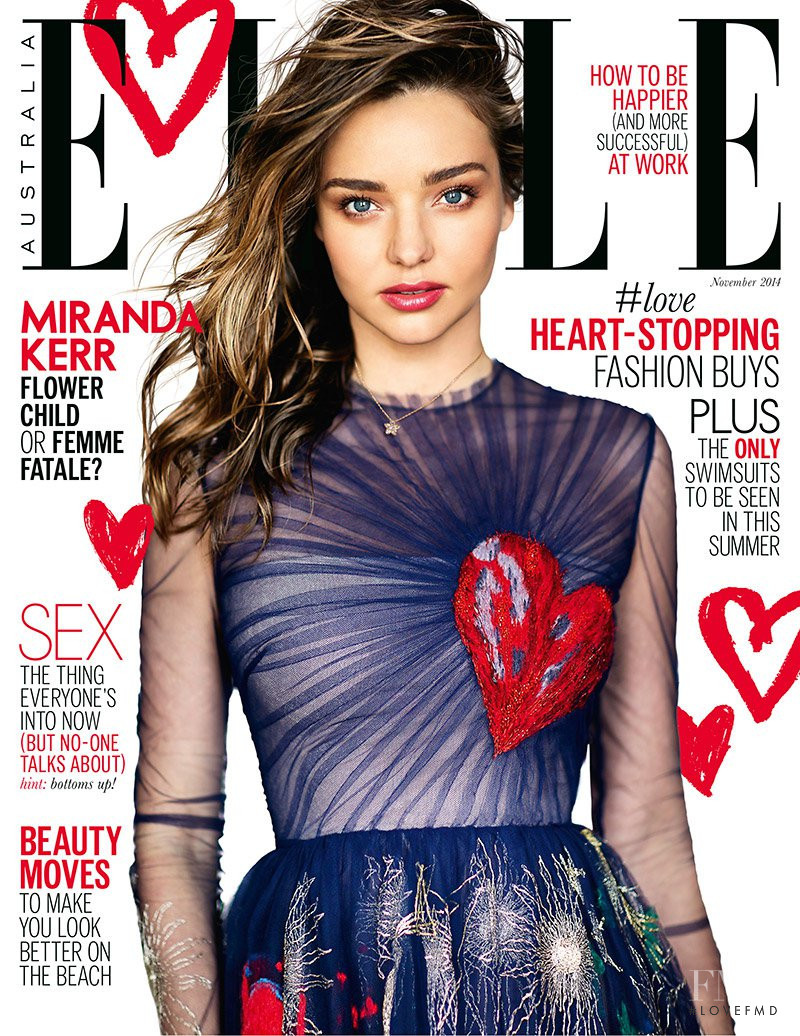 Miranda Kerr featured on the Elle Australia cover from November 2014