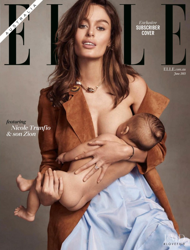 Nicole Trunfio featured on the Elle Australia cover from June 2015