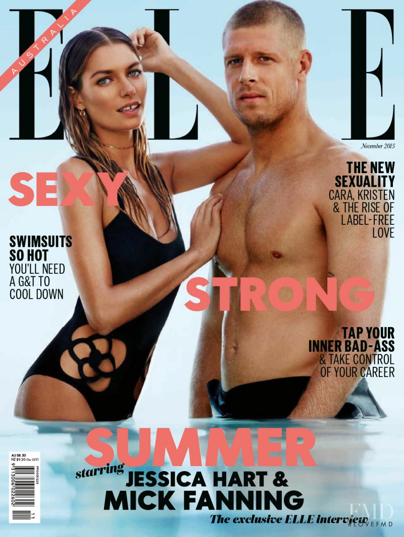 Jessica Hart featured on the Elle Australia cover from November 2015