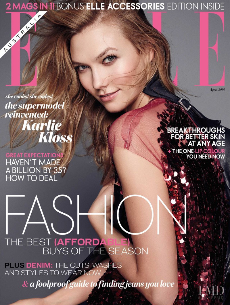 Karlie Kloss featured on the Elle Australia cover from April 2016