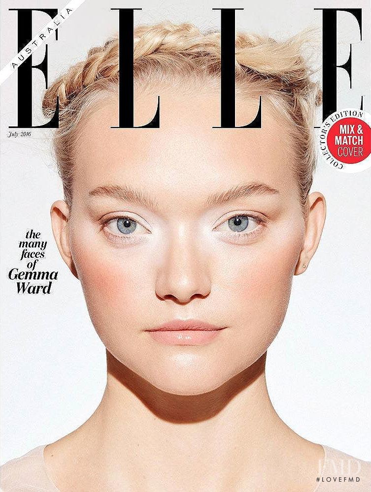 Gemma Ward featured on the Elle Australia cover from July 2016