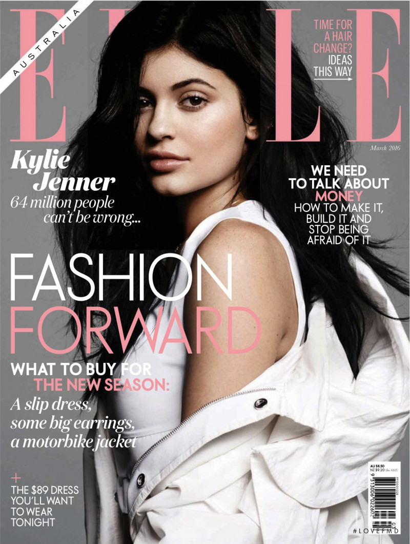 Kylie Jenner featured on the Elle Australia cover from March 2016