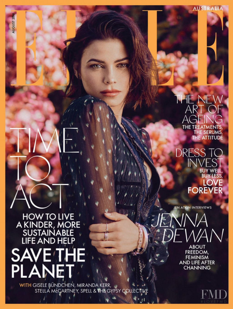 Jenna Dewan featured on the Elle Australia cover from August 2018