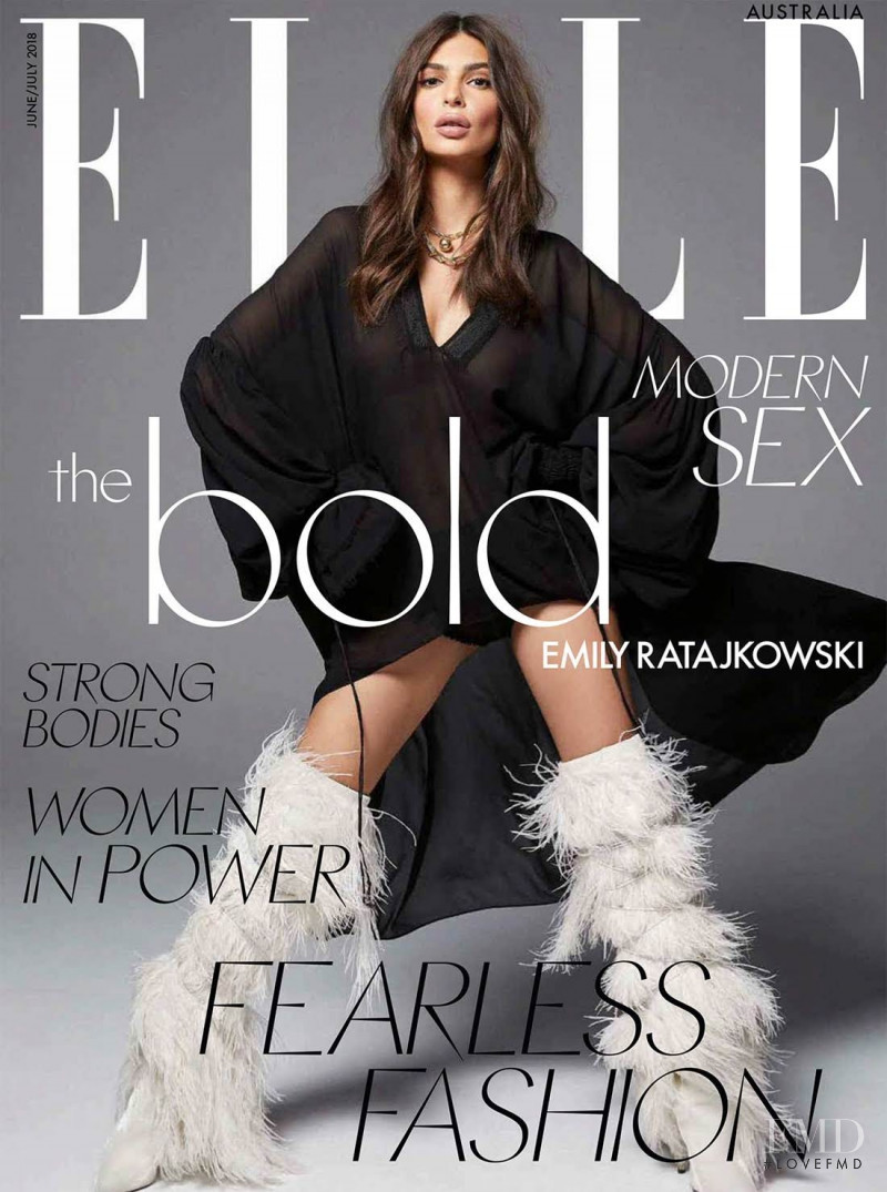 Emily Ratajkowski featured on the Elle Australia cover from July 2018