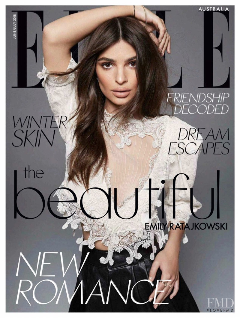 Emily Ratajkowski featured on the Elle Australia cover from June 2018