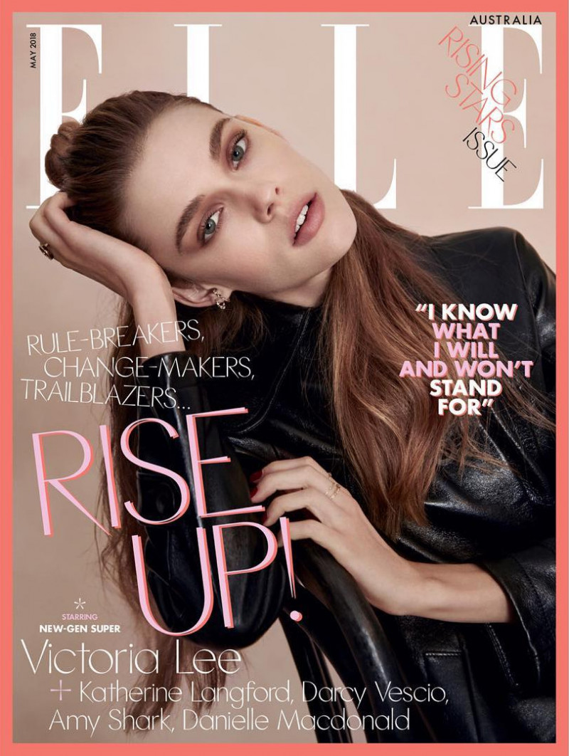 Victoria Lee featured on the Elle Australia cover from May 2018
