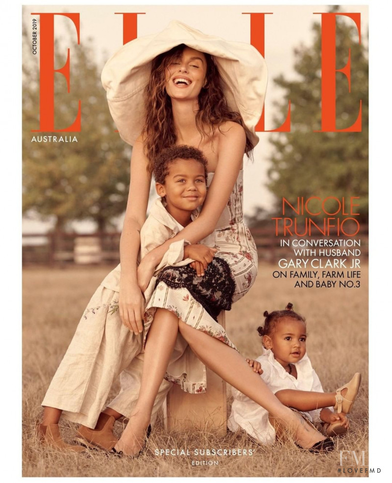 Nicole Trunfio featured on the Elle Australia cover from October 2019