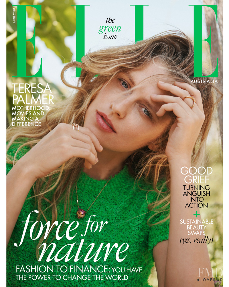 Teresa Palmer featured on the Elle Australia cover from April 2020