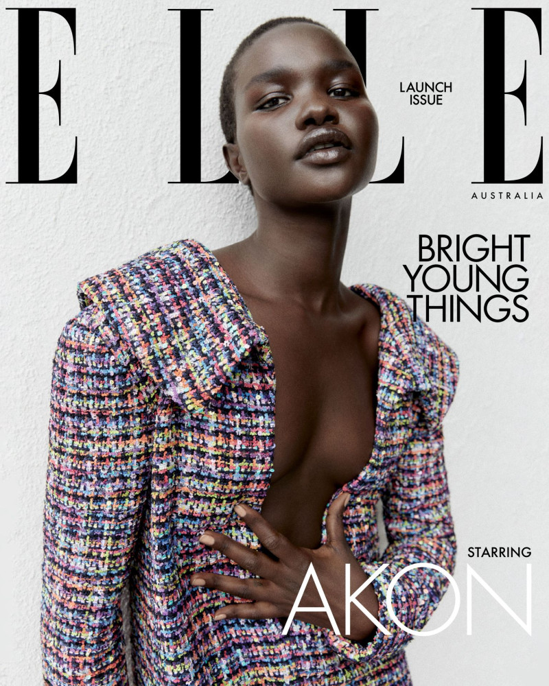 Akon Changkou featured on the Elle Australia cover from March 2024