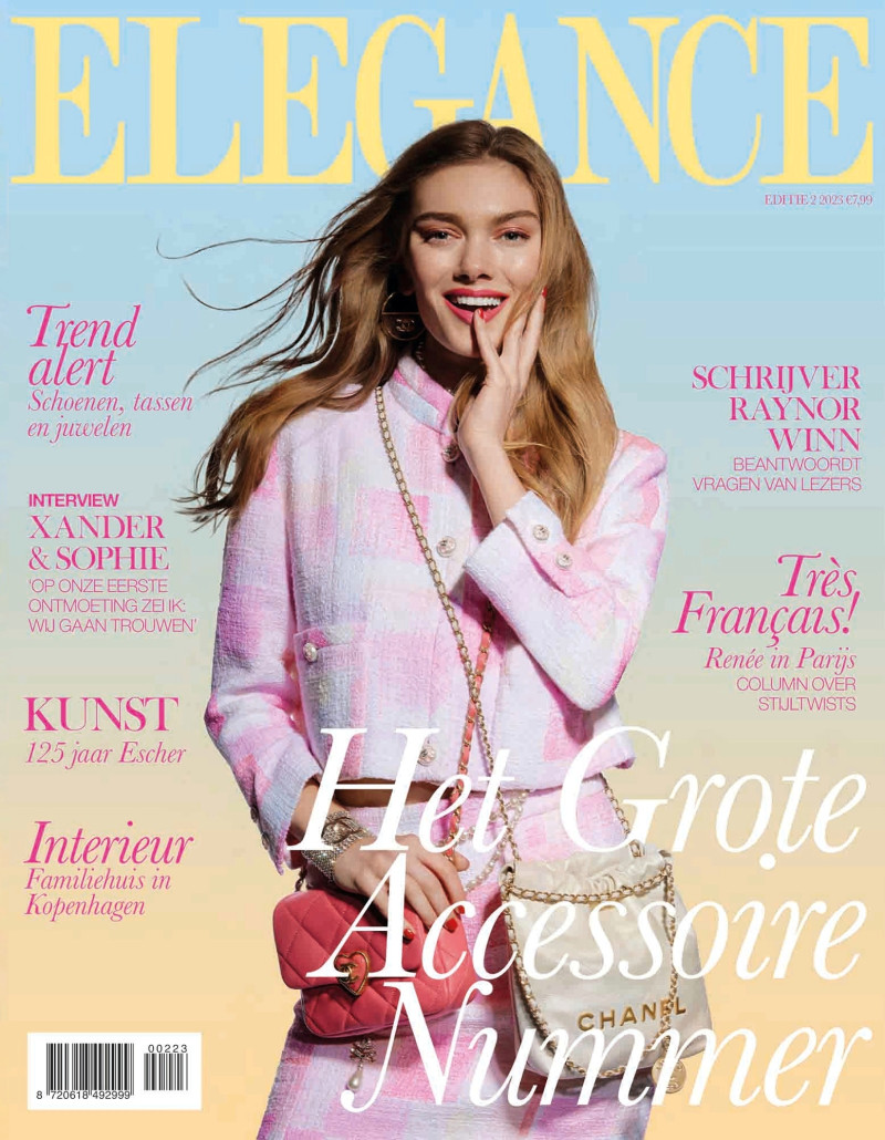 Puck Loomans featured on the Elegance Netherlands cover from April 2023