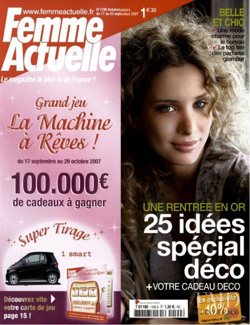  featured on the Femme Actuelle cover from September 2007