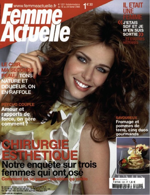  featured on the Femme Actuelle cover from February 2008