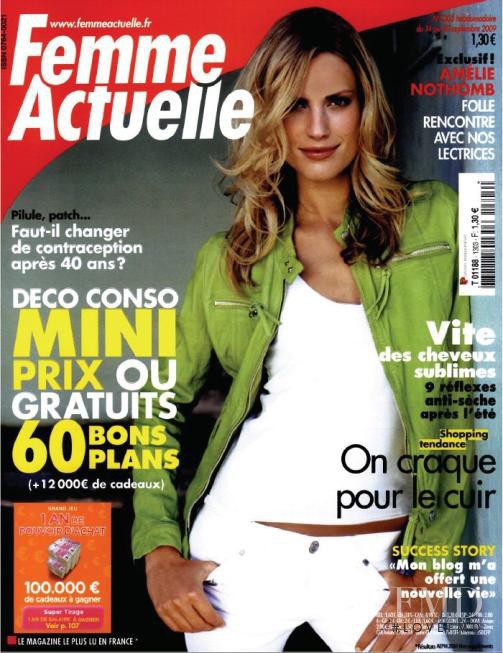  featured on the Femme Actuelle cover from September 2009