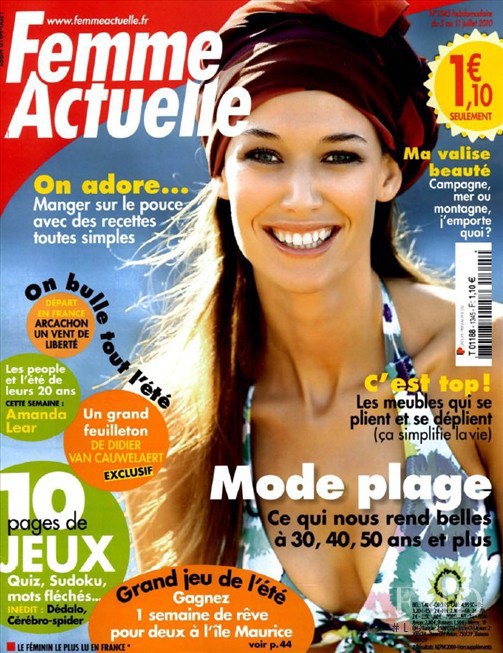  featured on the Femme Actuelle cover from July 2010