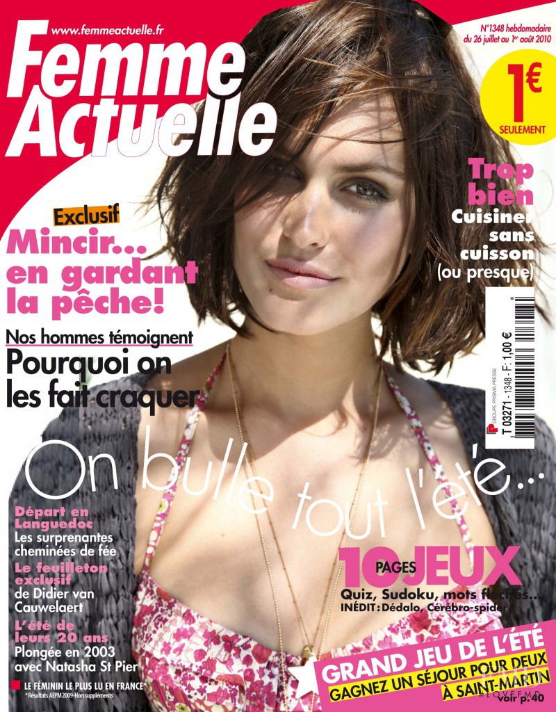 Donnet Dumas featured on the Femme Actuelle cover from July 2010